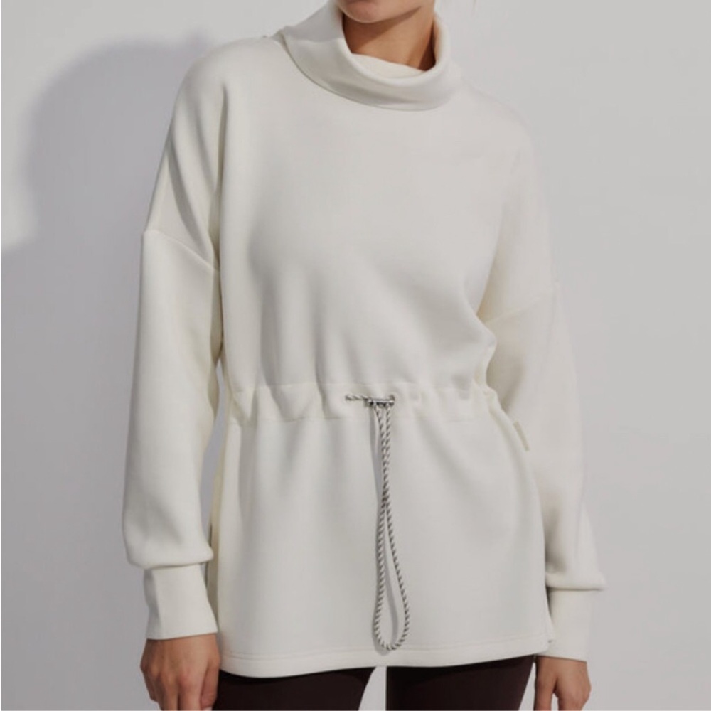 Varley Freya Sweatshirt Size Medium neutral drawstring soft